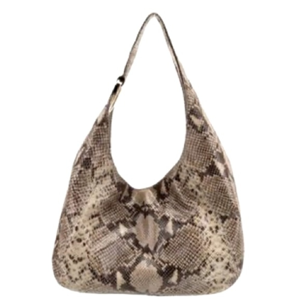 Michael Michael Kors leather shoulder bag snakeskin print with a gold logo